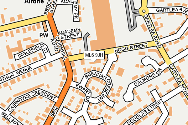 ML6 9JH map - OS OpenMap – Local (Ordnance Survey)