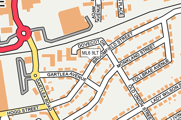 ML6 9LT map - OS OpenMap – Local (Ordnance Survey)