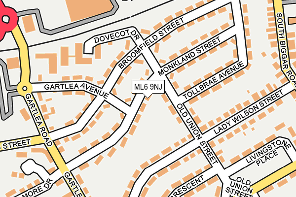 ML6 9NJ map - OS OpenMap – Local (Ordnance Survey)