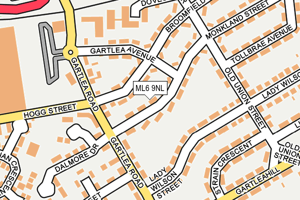 ML6 9NL map - OS OpenMap – Local (Ordnance Survey)