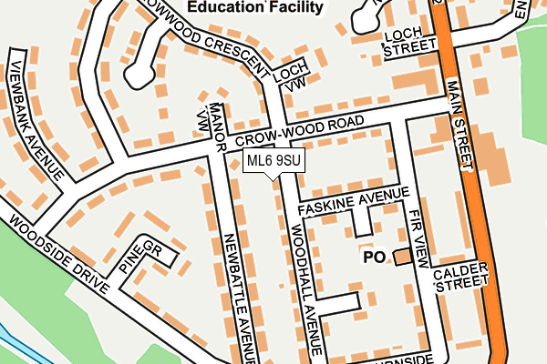 ML6 9SU map - OS OpenMap – Local (Ordnance Survey)