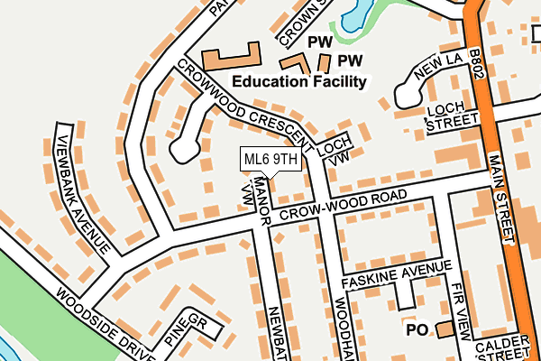 ML6 9TH map - OS OpenMap – Local (Ordnance Survey)