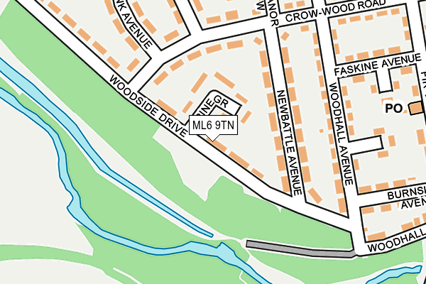 ML6 9TN map - OS OpenMap – Local (Ordnance Survey)