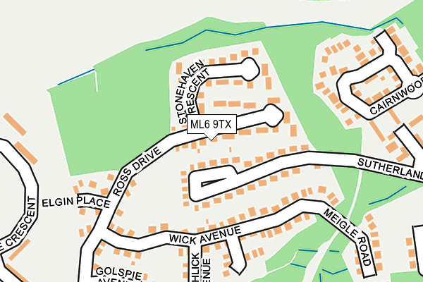 ML6 9TX map - OS OpenMap – Local (Ordnance Survey)