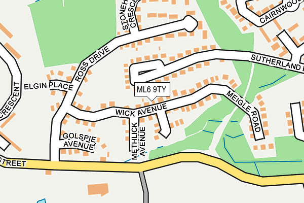 ML6 9TY map - OS OpenMap – Local (Ordnance Survey)