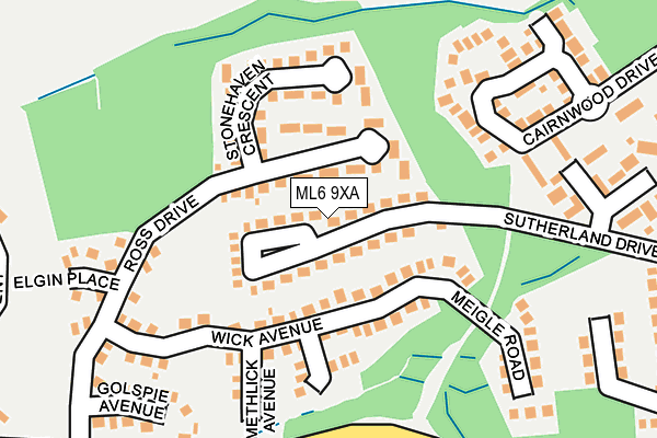 ML6 9XA map - OS OpenMap – Local (Ordnance Survey)