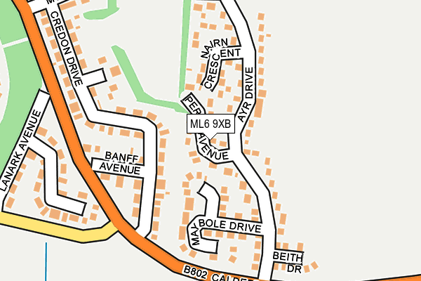 ML6 9XB map - OS OpenMap – Local (Ordnance Survey)