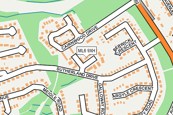 ML6 9XH map - OS OpenMap – Local (Ordnance Survey)