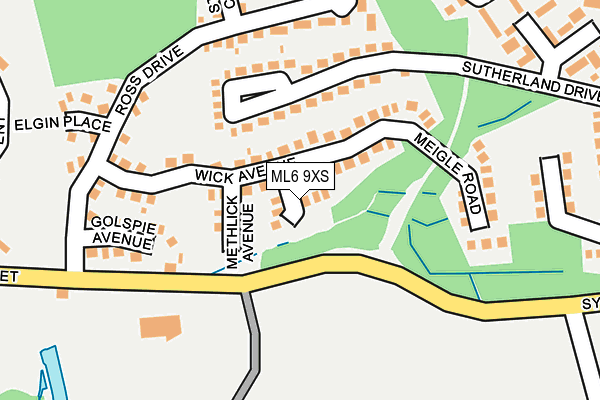 ML6 9XS map - OS OpenMap – Local (Ordnance Survey)