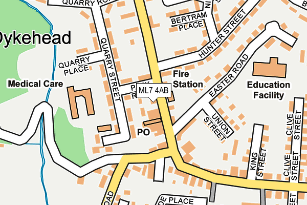 ML7 4AB map - OS OpenMap – Local (Ordnance Survey)