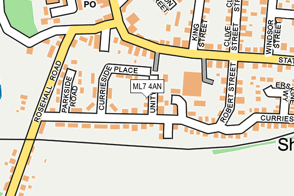 ML7 4AN map - OS OpenMap – Local (Ordnance Survey)