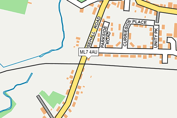 ML7 4AU map - OS OpenMap – Local (Ordnance Survey)
