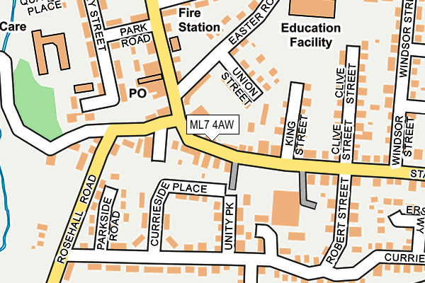 ML7 4AW map - OS OpenMap – Local (Ordnance Survey)