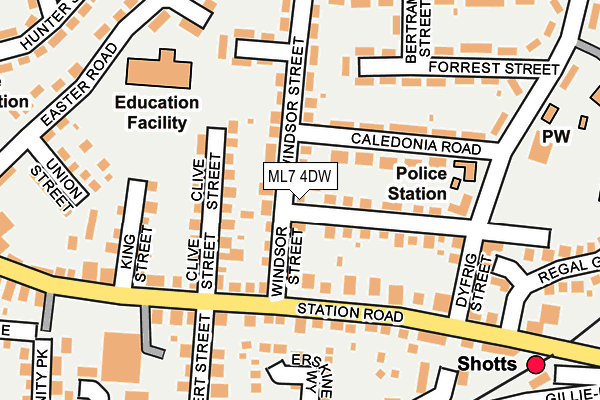 ML7 4DW map - OS OpenMap – Local (Ordnance Survey)