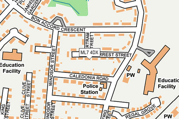 ML7 4DX map - OS OpenMap – Local (Ordnance Survey)
