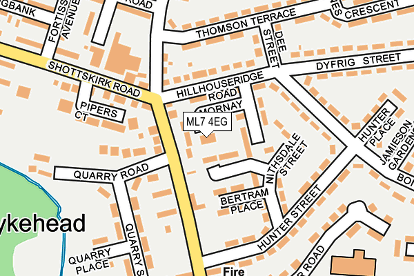 ML7 4EG map - OS OpenMap – Local (Ordnance Survey)