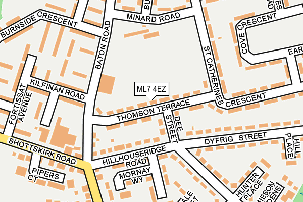 ML7 4EZ map - OS OpenMap – Local (Ordnance Survey)