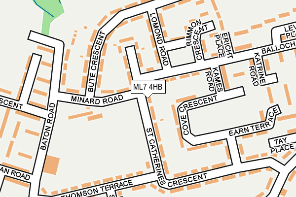 ML7 4HB map - OS OpenMap – Local (Ordnance Survey)
