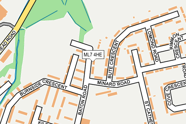 ML7 4HE map - OS OpenMap – Local (Ordnance Survey)