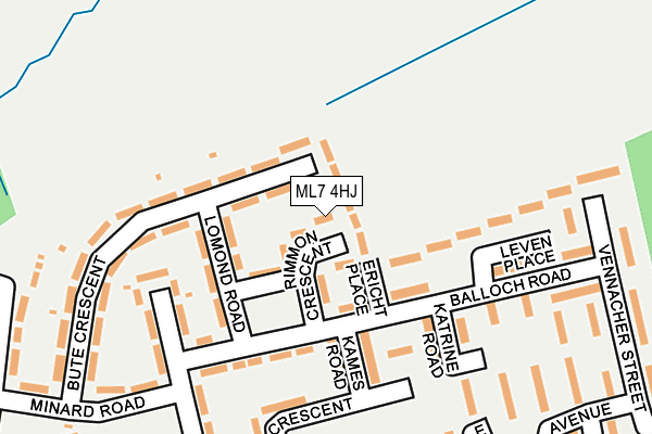 ML7 4HJ map - OS OpenMap – Local (Ordnance Survey)