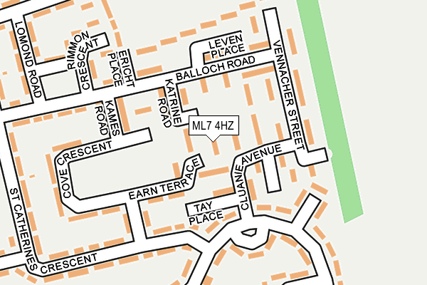 ML7 4HZ map - OS OpenMap – Local (Ordnance Survey)