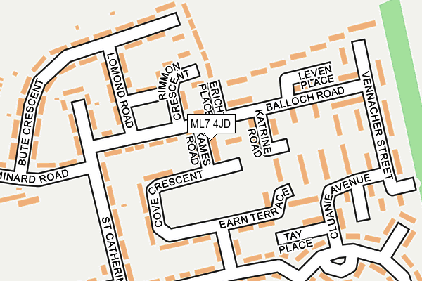 ML7 4JD map - OS OpenMap – Local (Ordnance Survey)