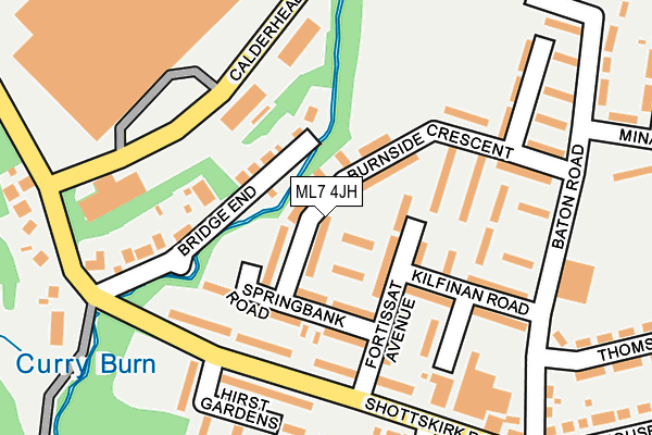 ML7 4JH map - OS OpenMap – Local (Ordnance Survey)
