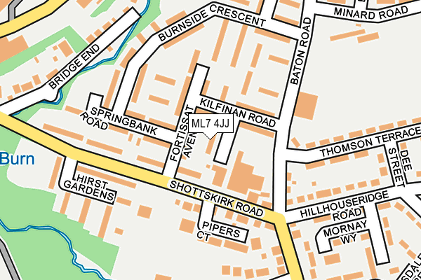 ML7 4JJ map - OS OpenMap – Local (Ordnance Survey)