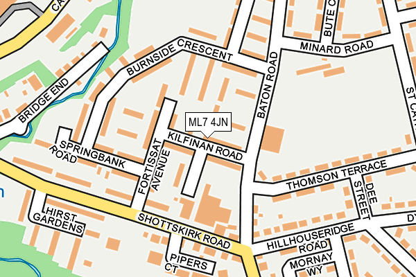 ML7 4JN map - OS OpenMap – Local (Ordnance Survey)