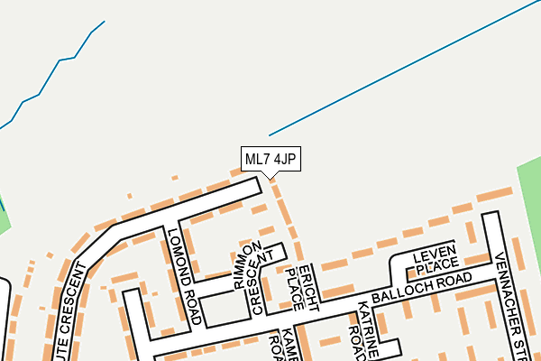 ML7 4JP map - OS OpenMap – Local (Ordnance Survey)