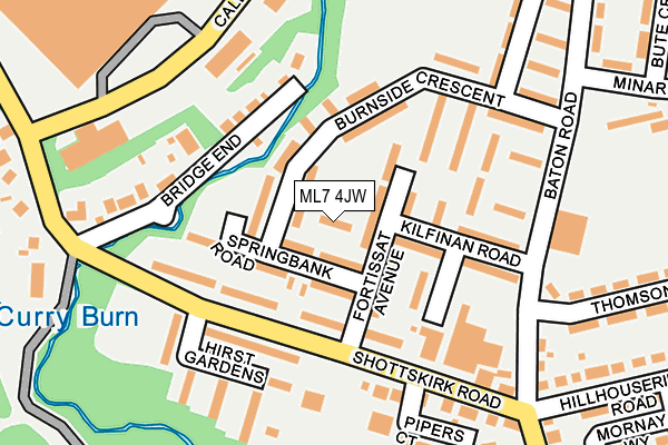 ML7 4JW map - OS OpenMap – Local (Ordnance Survey)