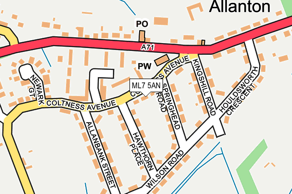 ML7 5AN map - OS OpenMap – Local (Ordnance Survey)