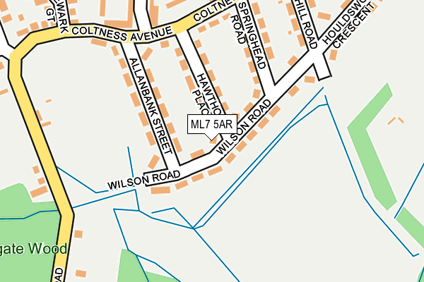 ML7 5AR map - OS OpenMap – Local (Ordnance Survey)