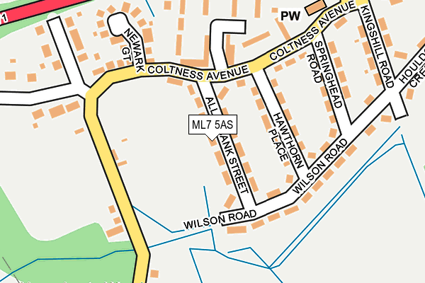 ML7 5AS map - OS OpenMap – Local (Ordnance Survey)