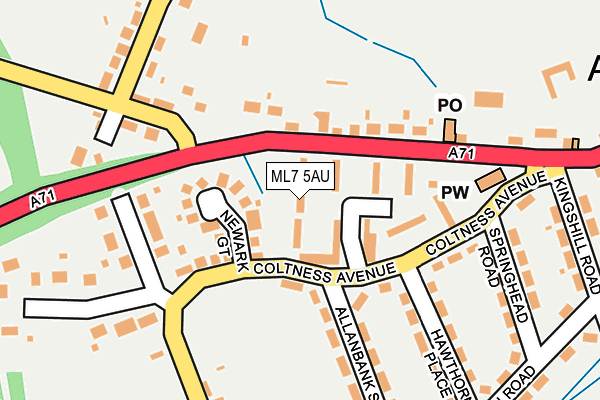 ML7 5AU map - OS OpenMap – Local (Ordnance Survey)
