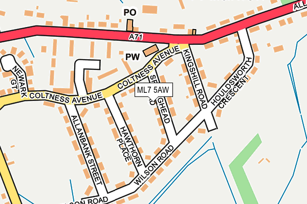 ML7 5AW map - OS OpenMap – Local (Ordnance Survey)