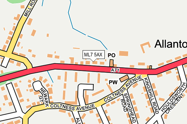 ML7 5AX map - OS OpenMap – Local (Ordnance Survey)