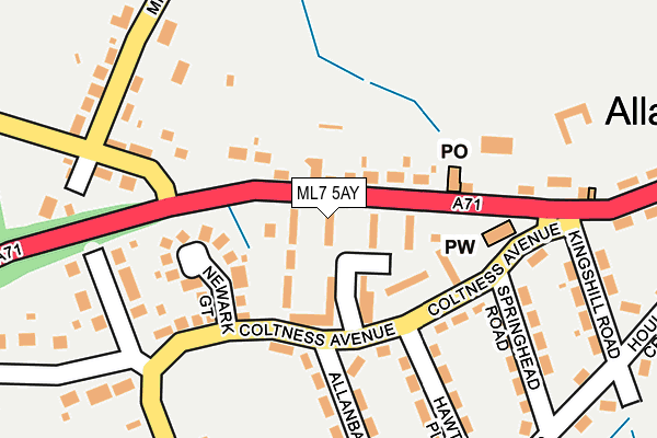 ML7 5AY map - OS OpenMap – Local (Ordnance Survey)