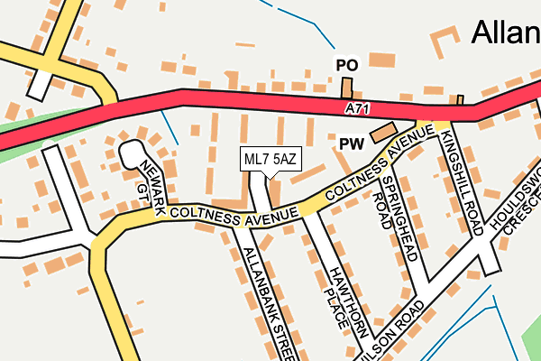 ML7 5AZ map - OS OpenMap – Local (Ordnance Survey)