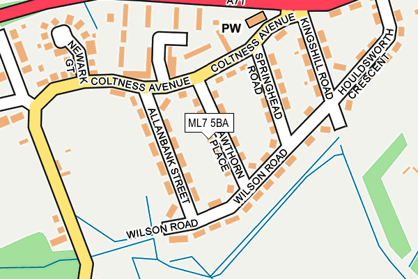 ML7 5BA map - OS OpenMap – Local (Ordnance Survey)
