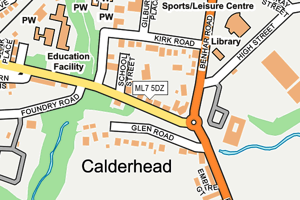 Map of CALDERSIDE GARAGE (SHOTTS) LTD. at local scale