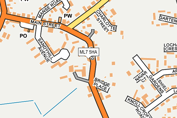 ML7 5HA map - OS OpenMap – Local (Ordnance Survey)