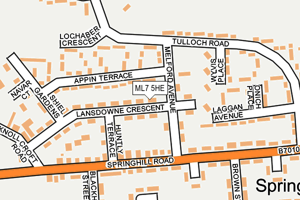 ML7 5HE map - OS OpenMap – Local (Ordnance Survey)