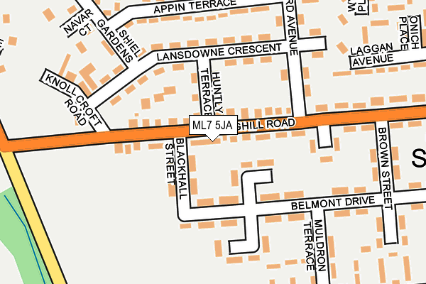 ML7 5JA map - OS OpenMap – Local (Ordnance Survey)