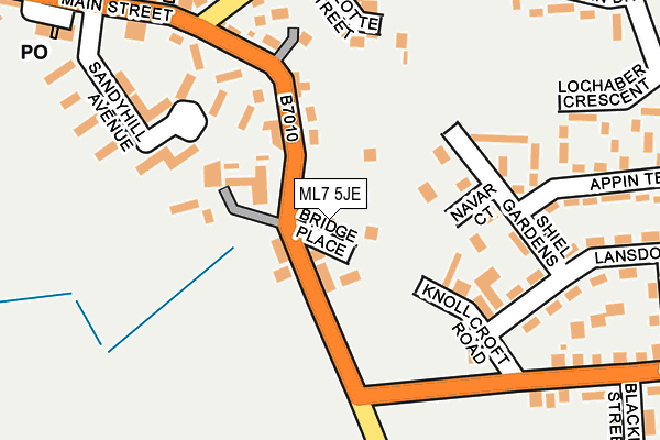 ML7 5JE map - OS OpenMap – Local (Ordnance Survey)