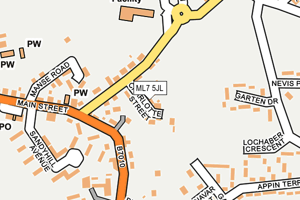 ML7 5JL map - OS OpenMap – Local (Ordnance Survey)