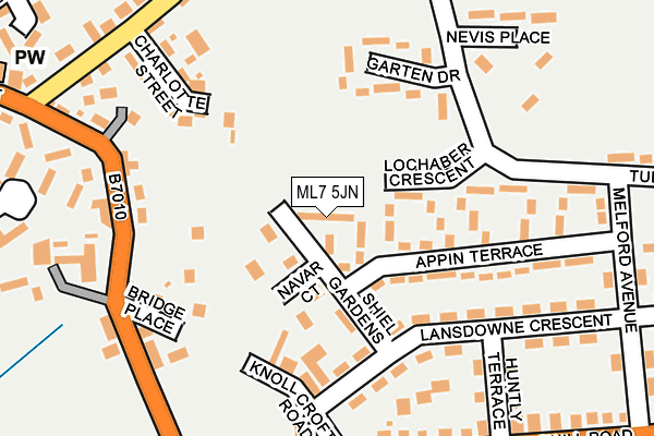 ML7 5JN map - OS OpenMap – Local (Ordnance Survey)