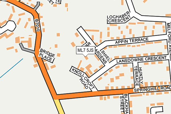 ML7 5JS map - OS OpenMap – Local (Ordnance Survey)