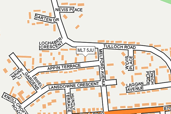 ML7 5JU map - OS OpenMap – Local (Ordnance Survey)