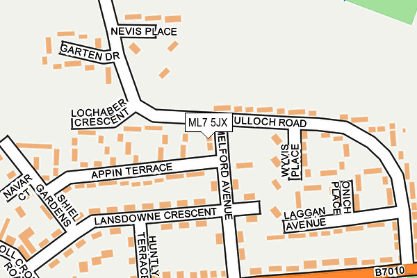 ML7 5JX map - OS OpenMap – Local (Ordnance Survey)